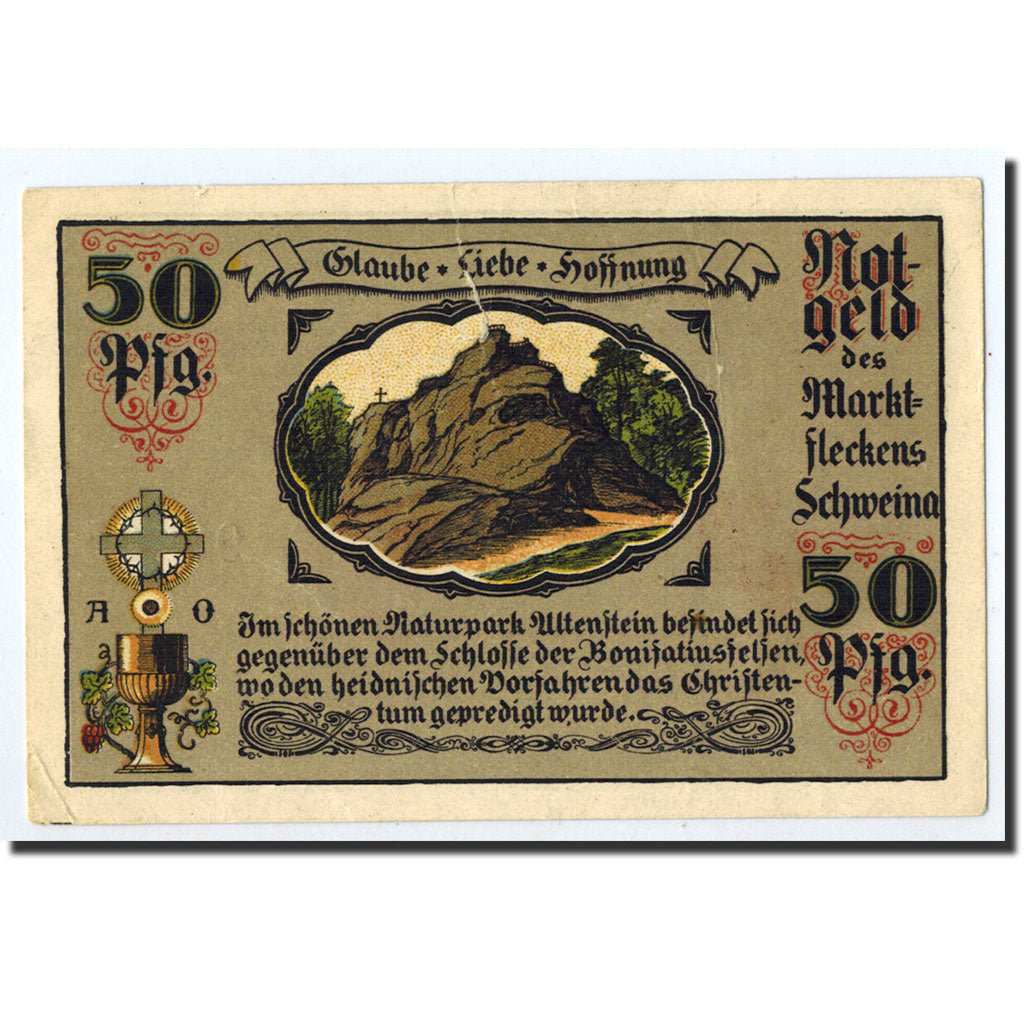 Banknote, Germany, Schweina, 50 Pfennig, rocher, 1921, 1921-09-20, UNC(63)
