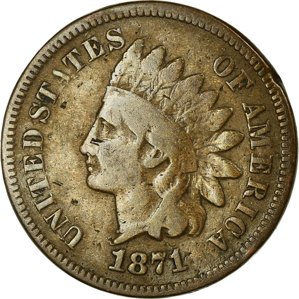 Moneta, Stati Uniti, Indian Head Cent, Cent, 1871, U.S. Mint, Philadelphia, MB+