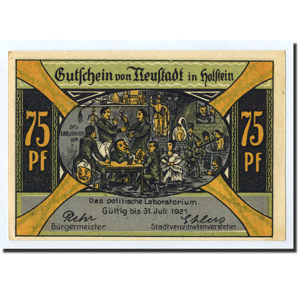 Banknote, Germany, Neustadt i. Holstein Stadt, 75 Pfennig, Port, O.D, Undated