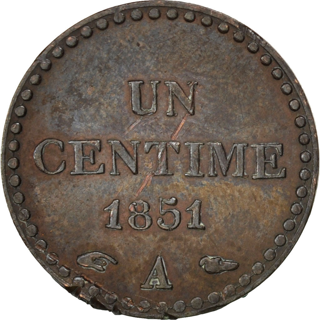IIème République, 1 Centime Dupré, 1851 A, Paris, Gadoury 84