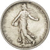 FRANCE, Semeuse, Franc, 1916, Paris, KM #844.1, AU(55-58), Silver, 23, Gadoury..