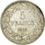 Munten, België, Leopold I, 5 Francs, 5 Frank, 1848, ZF+, Zilver, KM:3.2