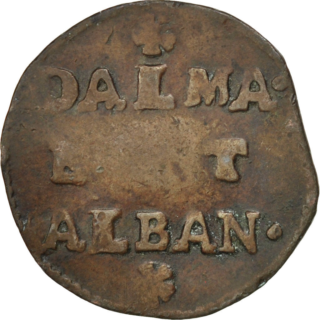 Italie, Venise, Dalmatie-Albanie, Gazzetta ou 2 Soldi, 1691, KM 9