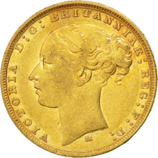 AUSTRALIA, Sovereign, 1879, Melbourne, KM #7, AU(50-53), Gold, 7.95