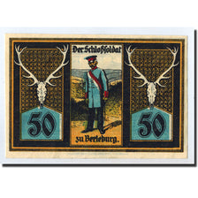 Billet, Allemagne, Berleburg Stadt, 50 Pfennig, château, 1921, 1921-03-12, SPL