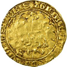 Coin, France, Charles VI, Agnel d'or, Montpellier, VF(20-25), Gold