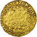 Moneda, Francia, Charles VI, Agnel d'or, Montpellier, BC+, Oro, Duplessy:372B