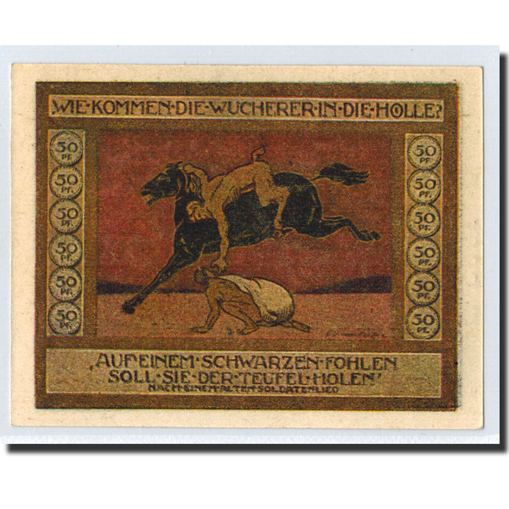 Banknote, Germany, Ansbach, 50 Pfennig, Animaux, 1921, 1921-08-12, UNC(63)