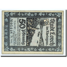 Banknote, Germany, Lorch, 50 Pfennig, carte, 1921, 1921-06-15, UNC(63)