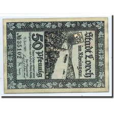 Banknote, Germany, Lorch, 50 Pfennig, carte, 1921, 1921-06-15, UNC(63)