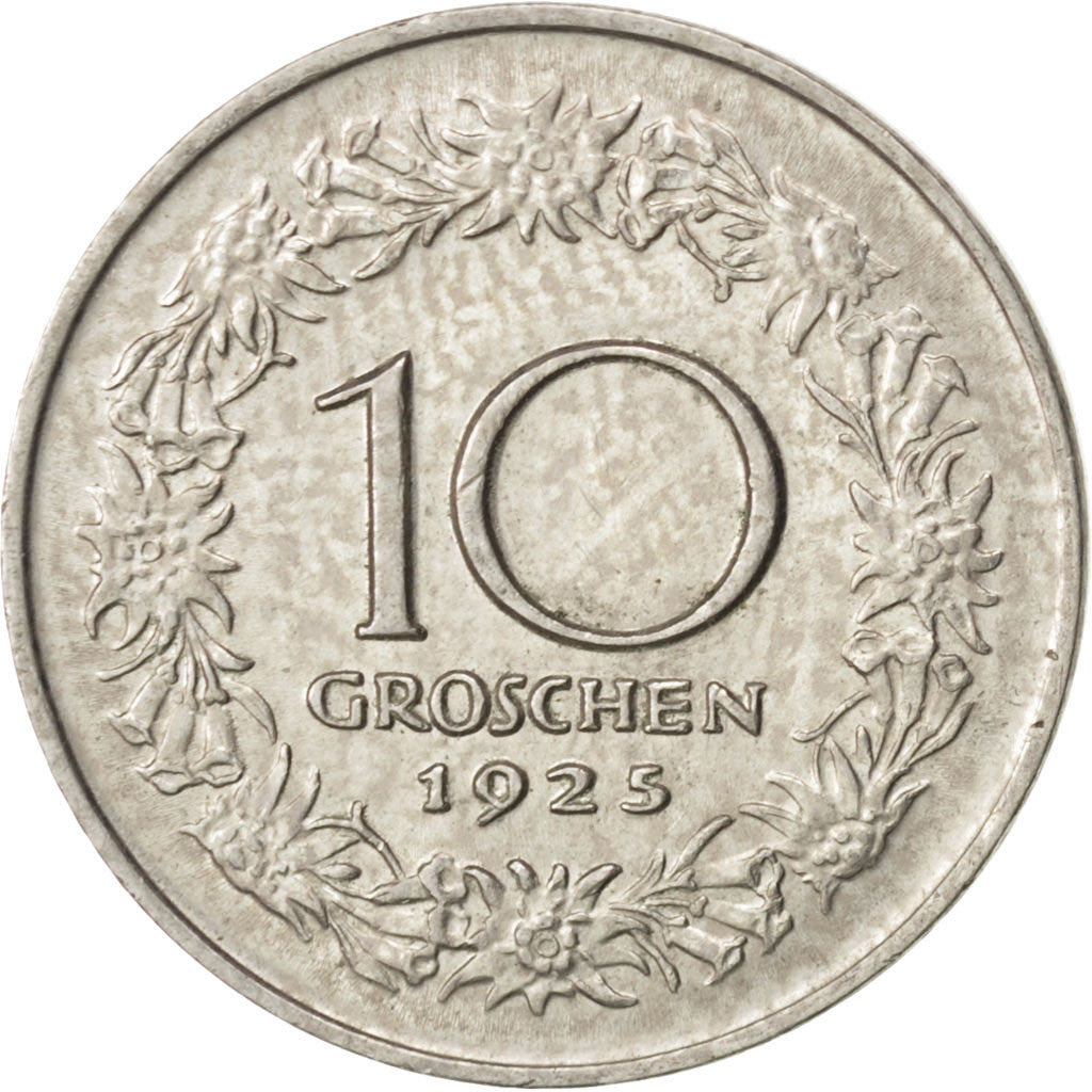 Austria, 10 Groschen, 1925, BB+, Rame-nichel, KM:2838