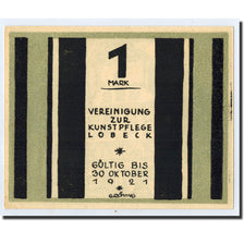 Banknote, Germany, Lübeck, 1 Mark, Monument, 1921, 1921-10-30, UNC(63)