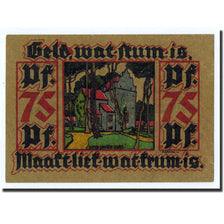 Banknote, Germany, Leer, 75 Pfennig, paysage, 1921, Undated, UNC(63), Mehl:782.1