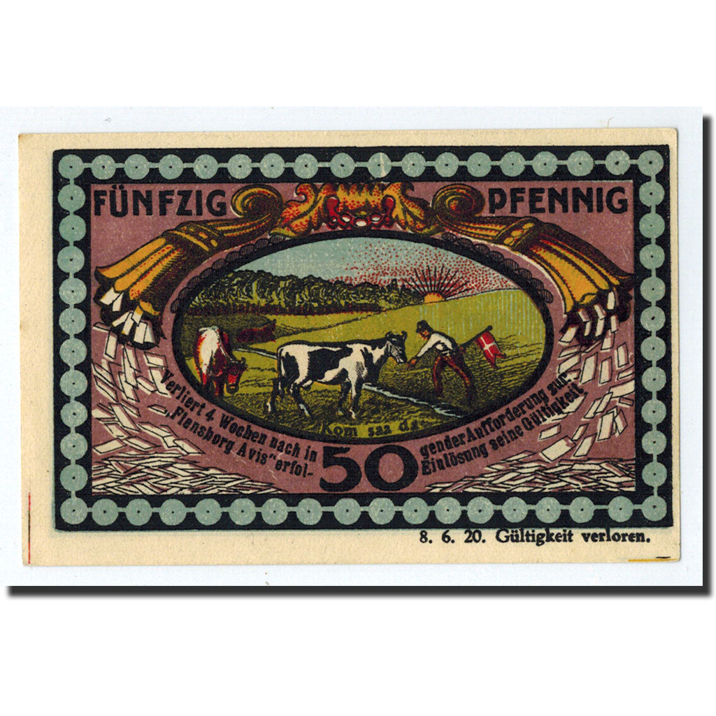 Banknote, Germany, Auenbüll, 50 Pfennig, paysage, O.D, Undated, UNC(63)
