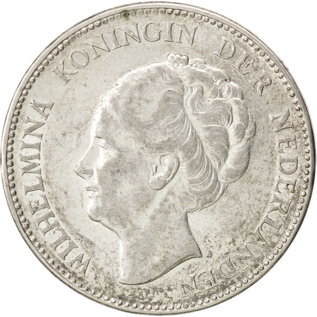 NETHERLANDS, Gulden, 1938, KM #161.1, AU(50-53), Silver, 28, 10.05