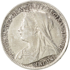 GREAT BRITAIN, 3 Pence, 1895, KM #777, EF(40-45), Silver, 16, 1.44