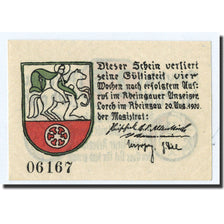Banconote, Germania, Lorch, 25 Pfennig, personnage, 1920, 1920-08-20, SPL
