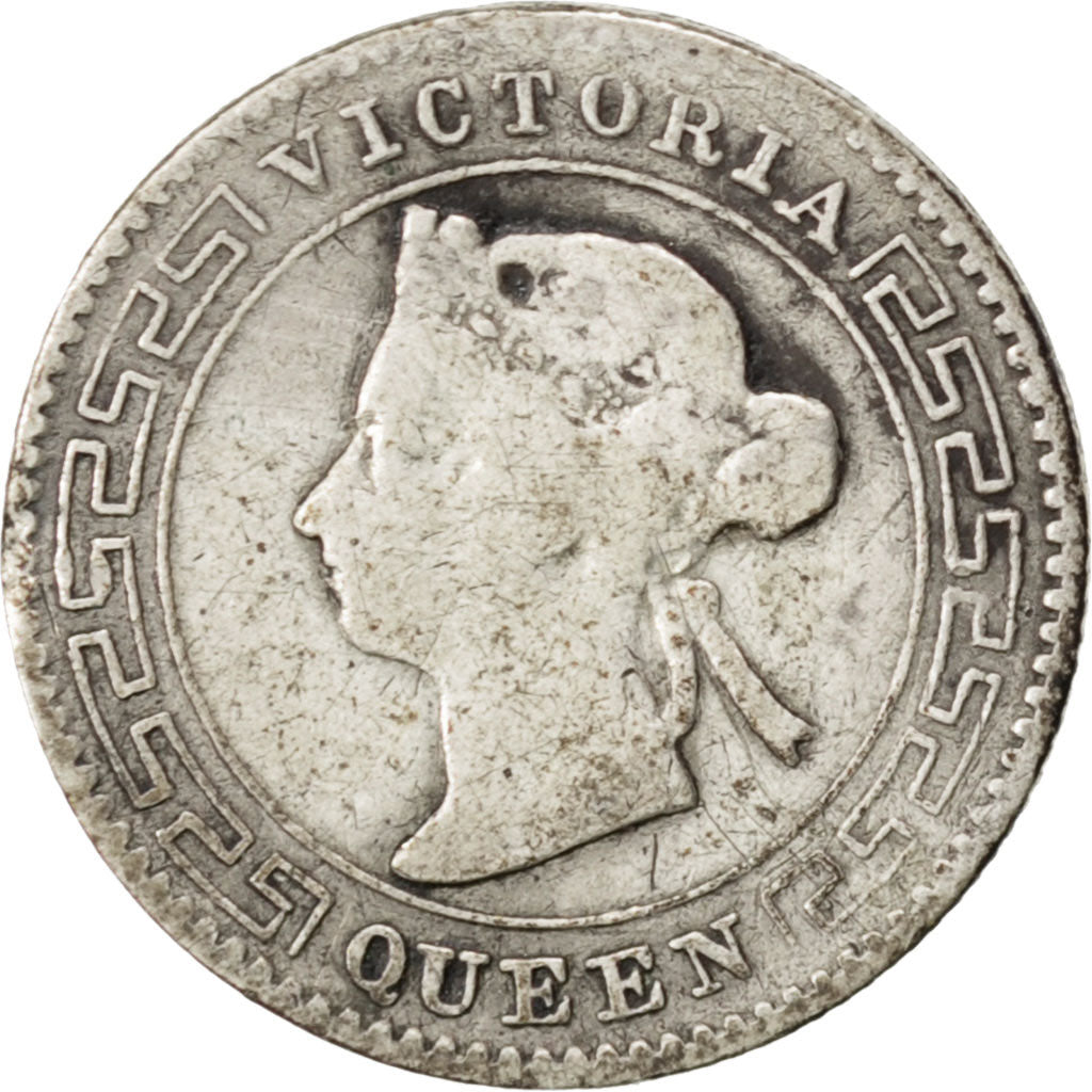 CEYLON, 10 Cents, 1892, KM #94, VF(30-35), Silver, 1.10