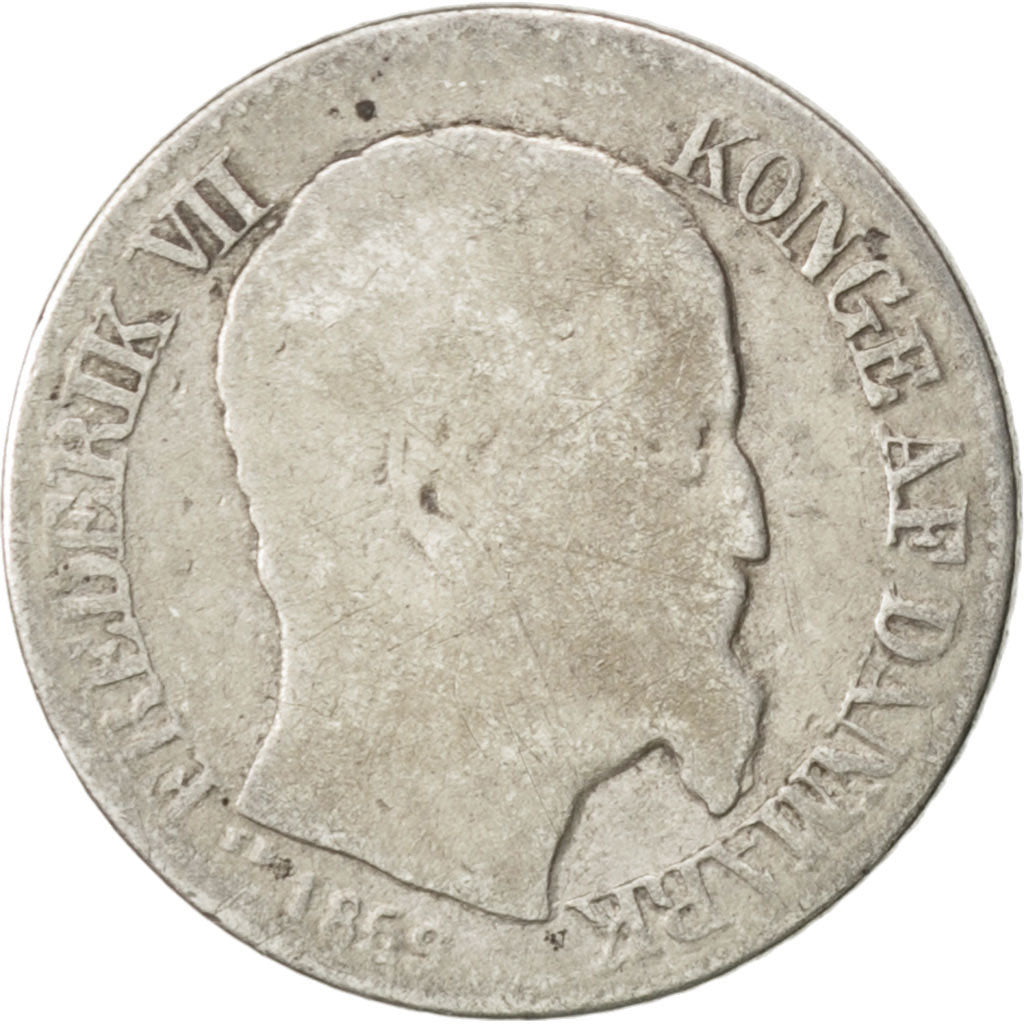 Indes danoises, Frederik VII, 5 Cents, 1859, KM 65