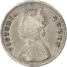 INDIA-BRITISH, 2 Annas, 1875, Calcutta, KM #469, VF(20-25), Silver, 1.49