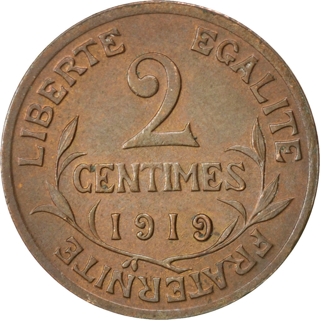 Coin, France, Dupuis, 2 Centimes, 1919, Paris, AU(55-58), Bronze, KM:841