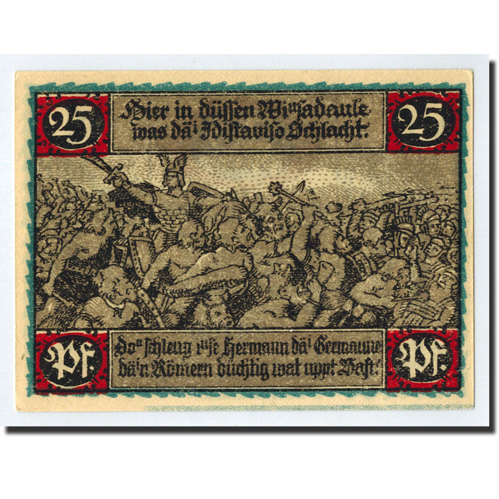 Banknote, Germany, Eisbergen, 25 Pfennig, personnage, 1921, UNC(63), Mehl:317.1