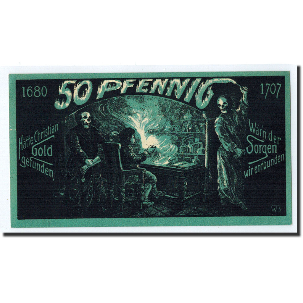 Banknote, Germany, Eisenberg Stadt, 50 Pfennig, personnage, 1921, UNC(63)