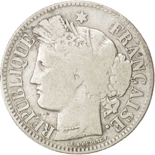 Francia, Cérès, 2 Francs, 1871, Bordeaux, MB, Argento, KM:816.2, Gadoury:530