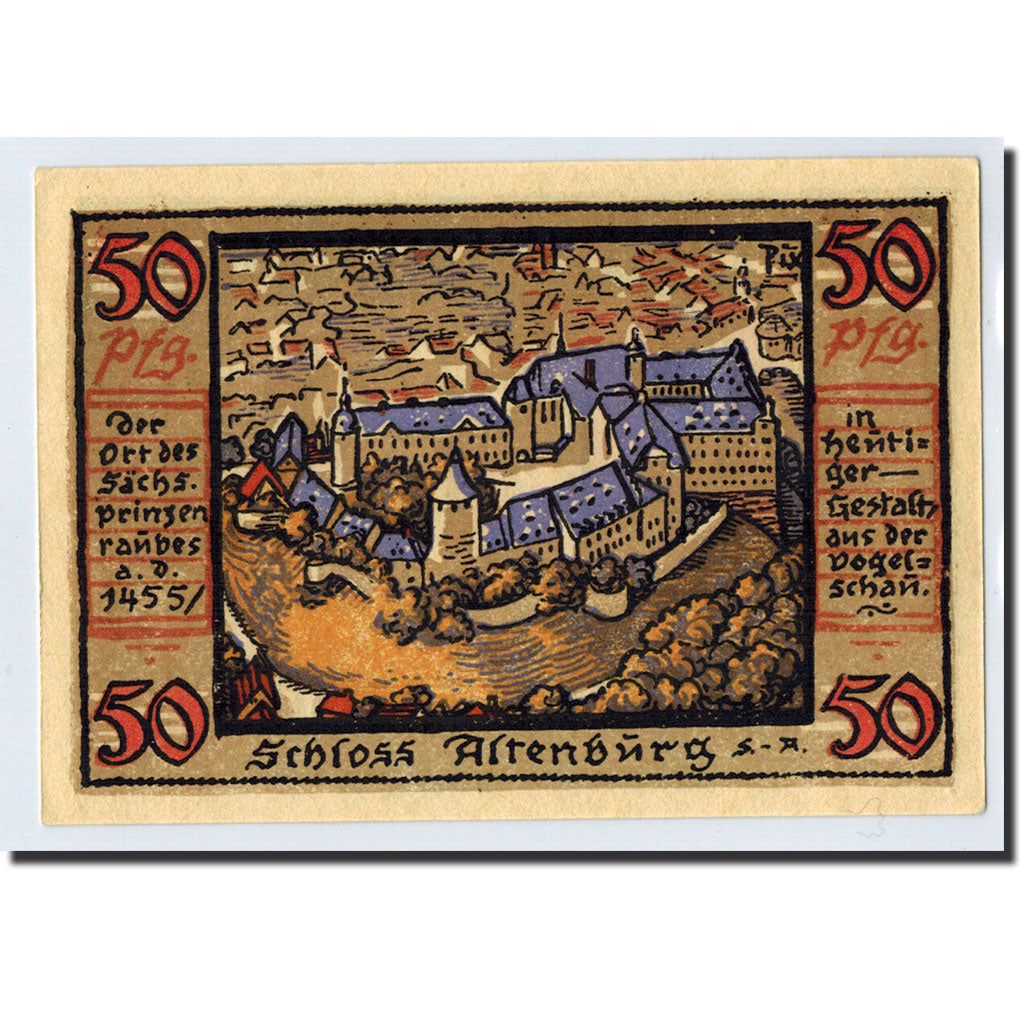 Banknote, Germany, Altenburg Stadt, 50 Pfennig, château, 1921, UNC(63)