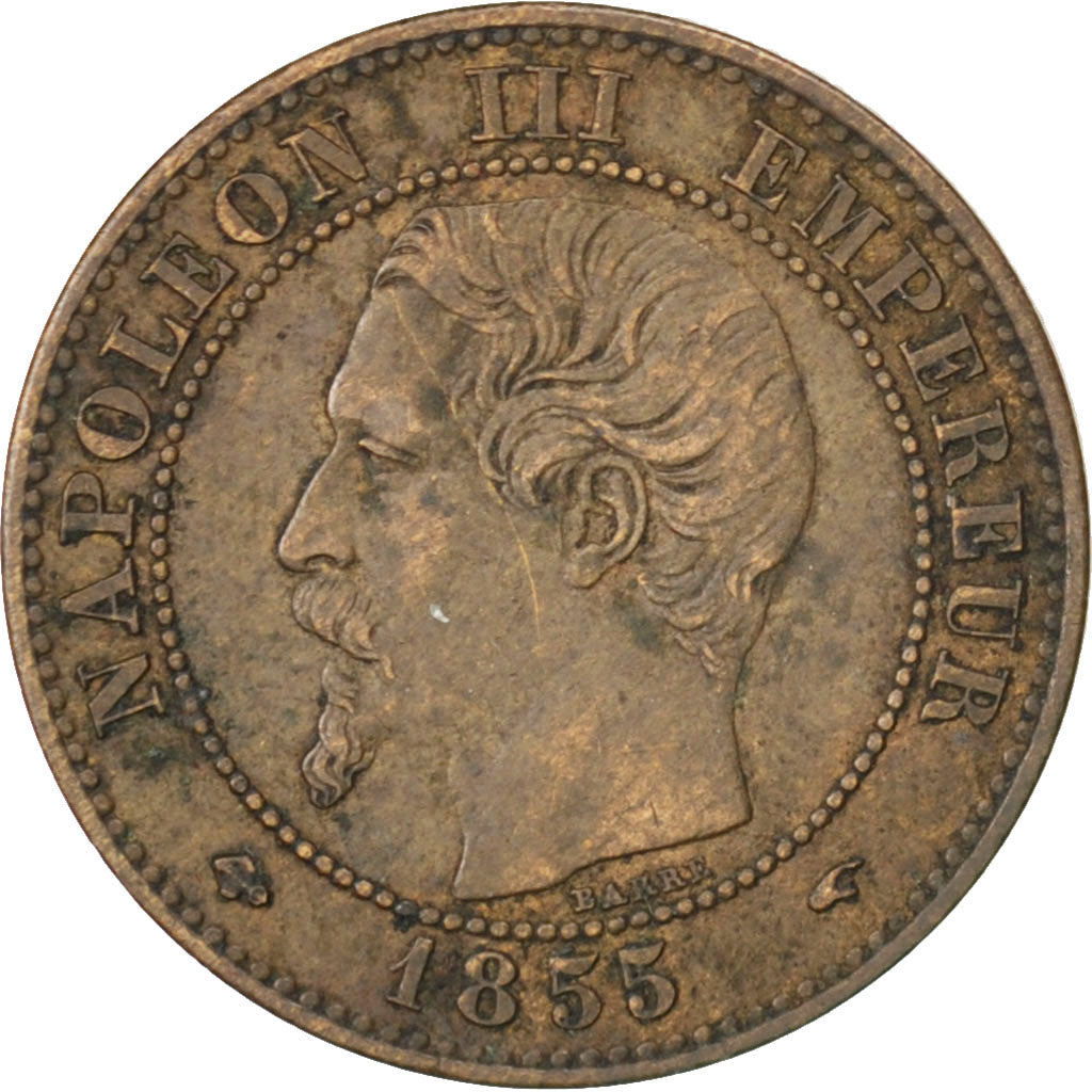 Monnaie, France, Napoleon III, Napoléon III, 2 Centimes, 1855, Paris, TTB