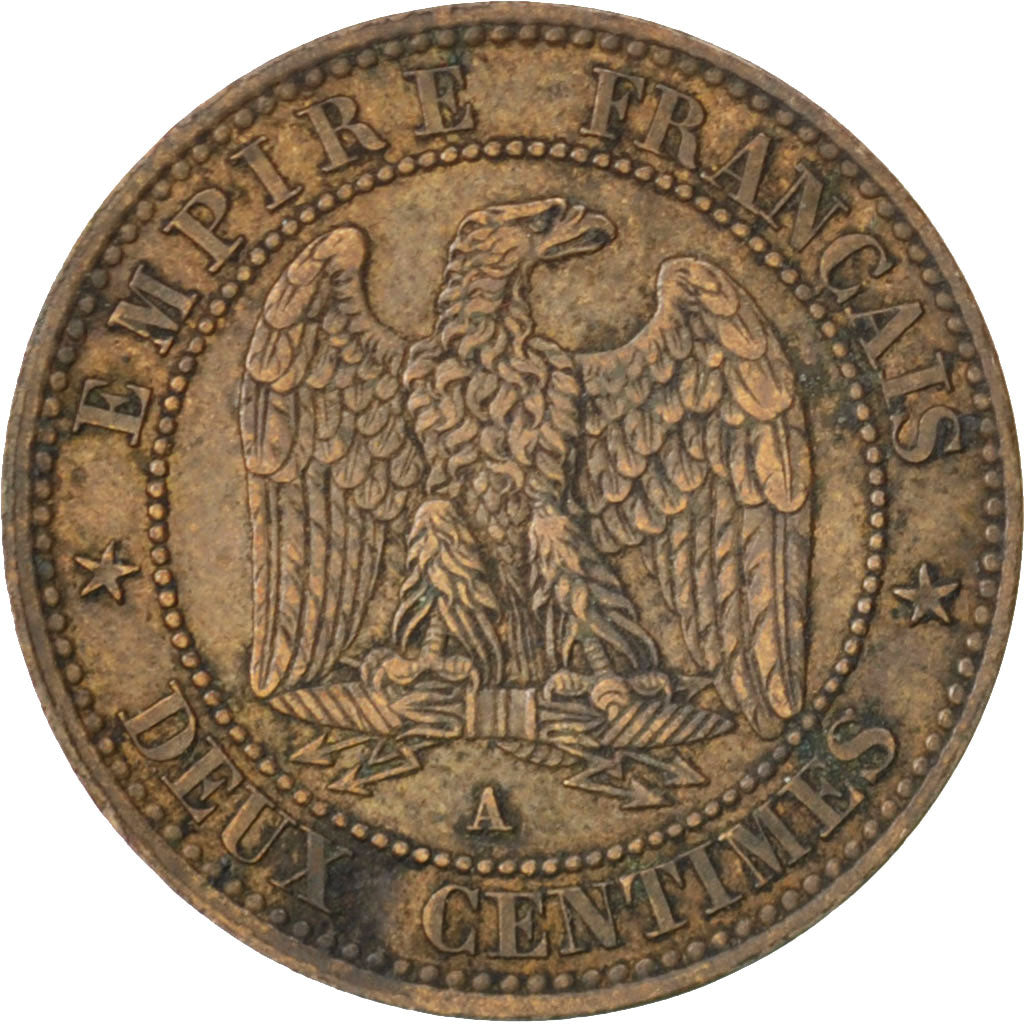 Monnaie, France, Napoleon III, Napoléon III, 2 Centimes, 1855, Paris, TTB
