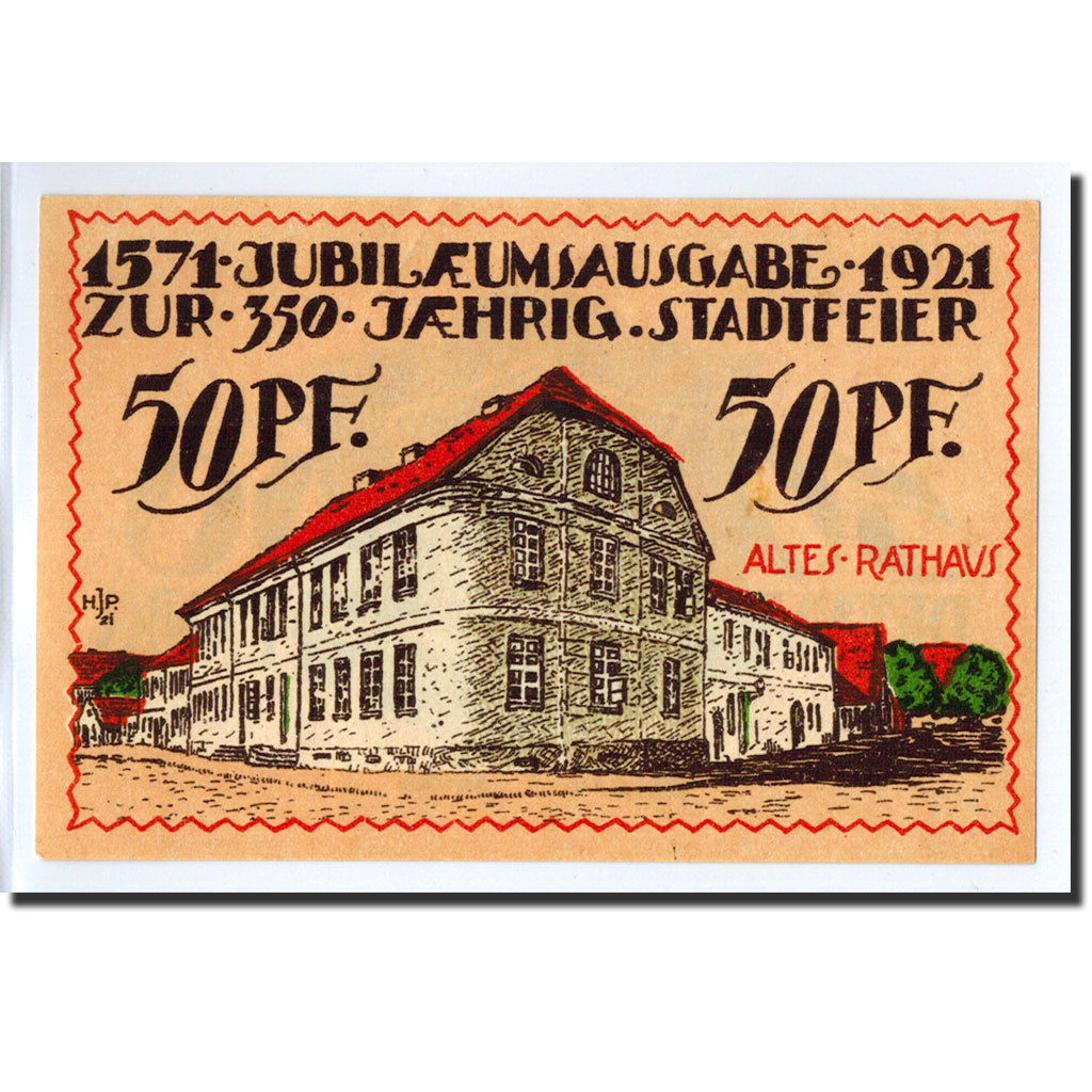 Banknote, Germany, Angerburg, 50 Pfennig, Ecusson, 1921, UNC(63), Mehl:33.1