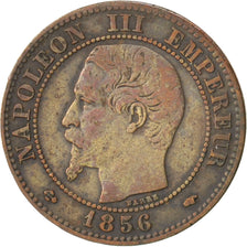 Second Empire, 2 Centimes Napoléon III tête nue, 1856 A, Paris, Gadoury 103