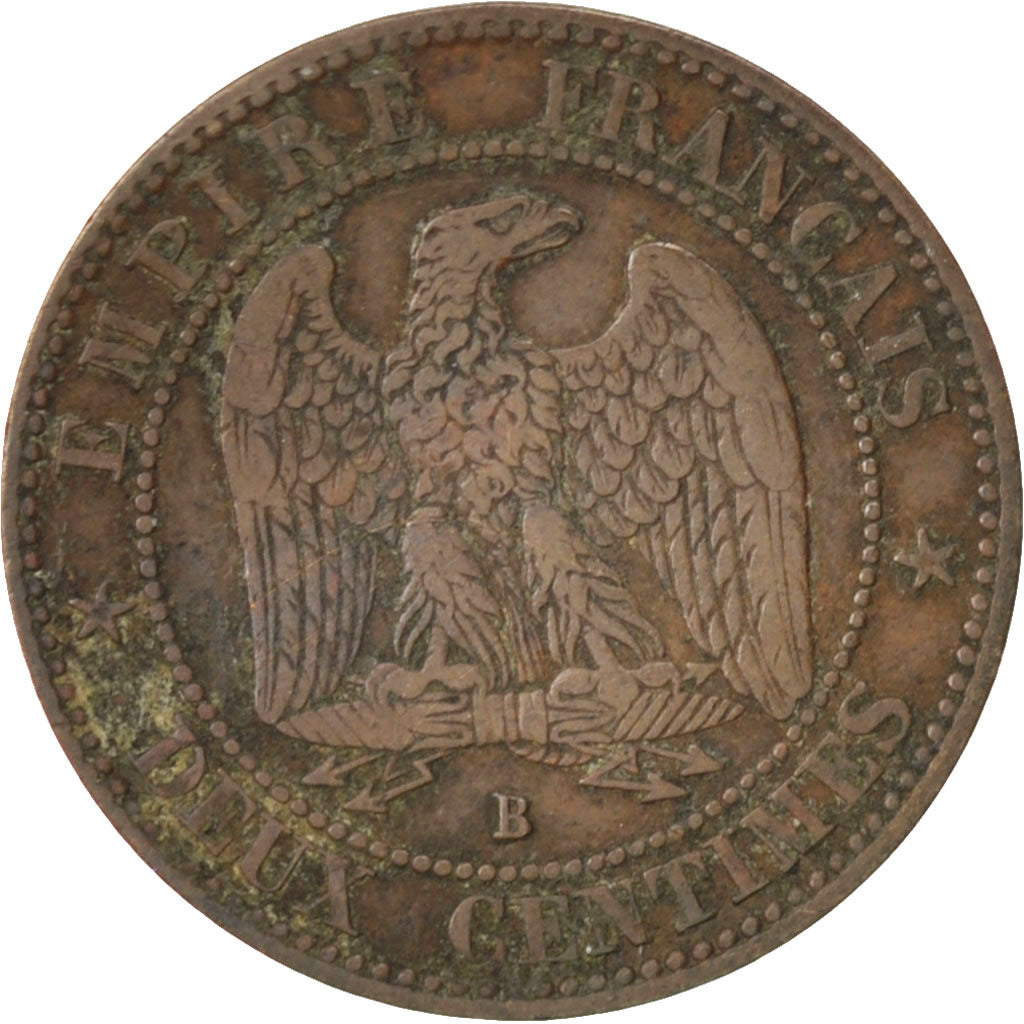 Coin, France, Napoleon III, Napoléon III, 2 Centimes, 1854, Rouen, VF(20-25)