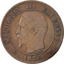 Moneda, Francia, Napoleon III, Napoléon III, 2 Centimes, 1856, Rouen, BC+