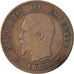 Moneda, Francia, Napoleon III, Napoléon III, 2 Centimes, 1856, Rouen, BC+