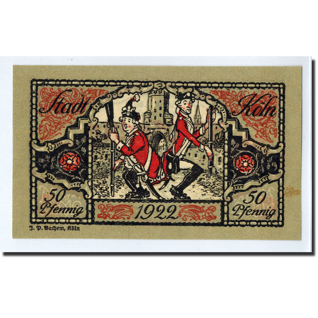 Banknote, Germany, Köln, 50 Pfennig, soldat, 1922, 1922-01-12, UNC(63)