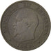 FRANCE, Napoléon III, 2 Centimes, 1854, Strasbourg, KM #776.3, VF(20-25), Bronze