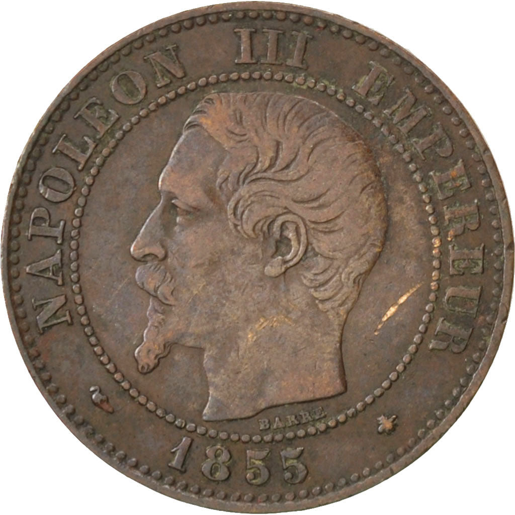 Coin, France, Napoleon III, Napoléon III, 2 Centimes, 1855, Strasbourg
