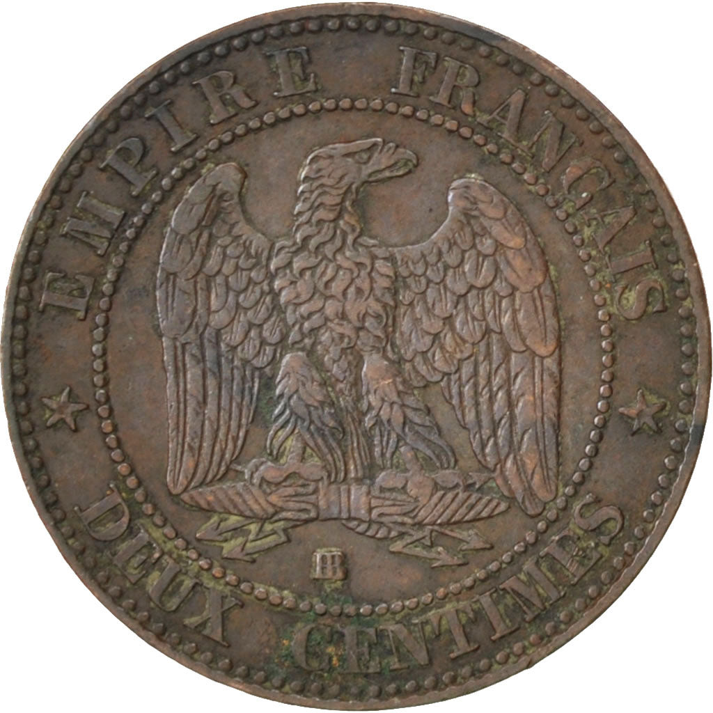 Coin, France, Napoleon III, Napoléon III, 2 Centimes, 1855, Strasbourg