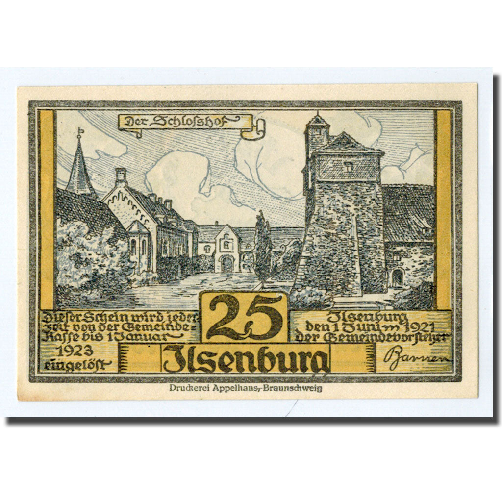 Banknote, Germany, Ilsenburg, 25 Pfennig, paysage, 1923, 1923-01-01, UNC(63)