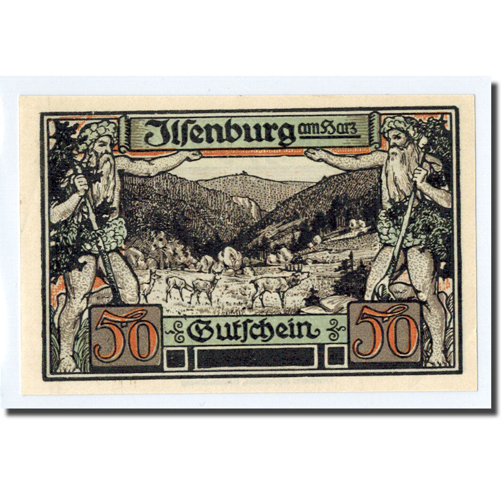 Banknote, Germany, Ilsenburg, 50 Pfennig, paysage 1, 1923, 1923-01-01, UNC(63)