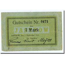 Billet, Allemagne, Jastrow, 2 Mark, graphique, 1914, 1914-09-01, SPL