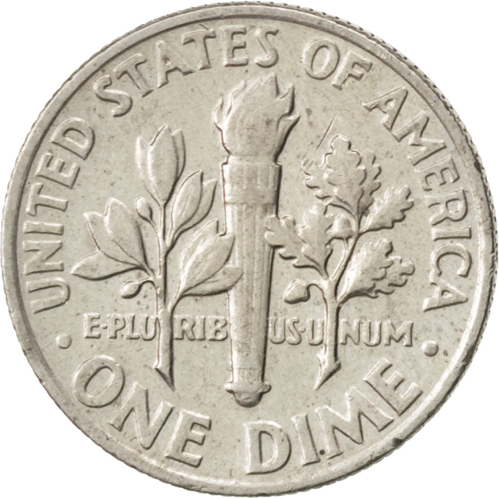 Stati Uniti, Roosevelt Dime, Dime, 1968, U.S. Mint, Denver, BB+, Rame ricoper...