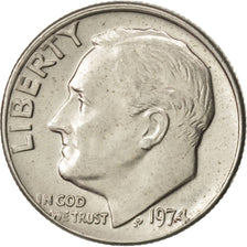 Münze, Vereinigte Staaten, Roosevelt Dime, Dime, 1974, U.S. Mint, Philadelphia