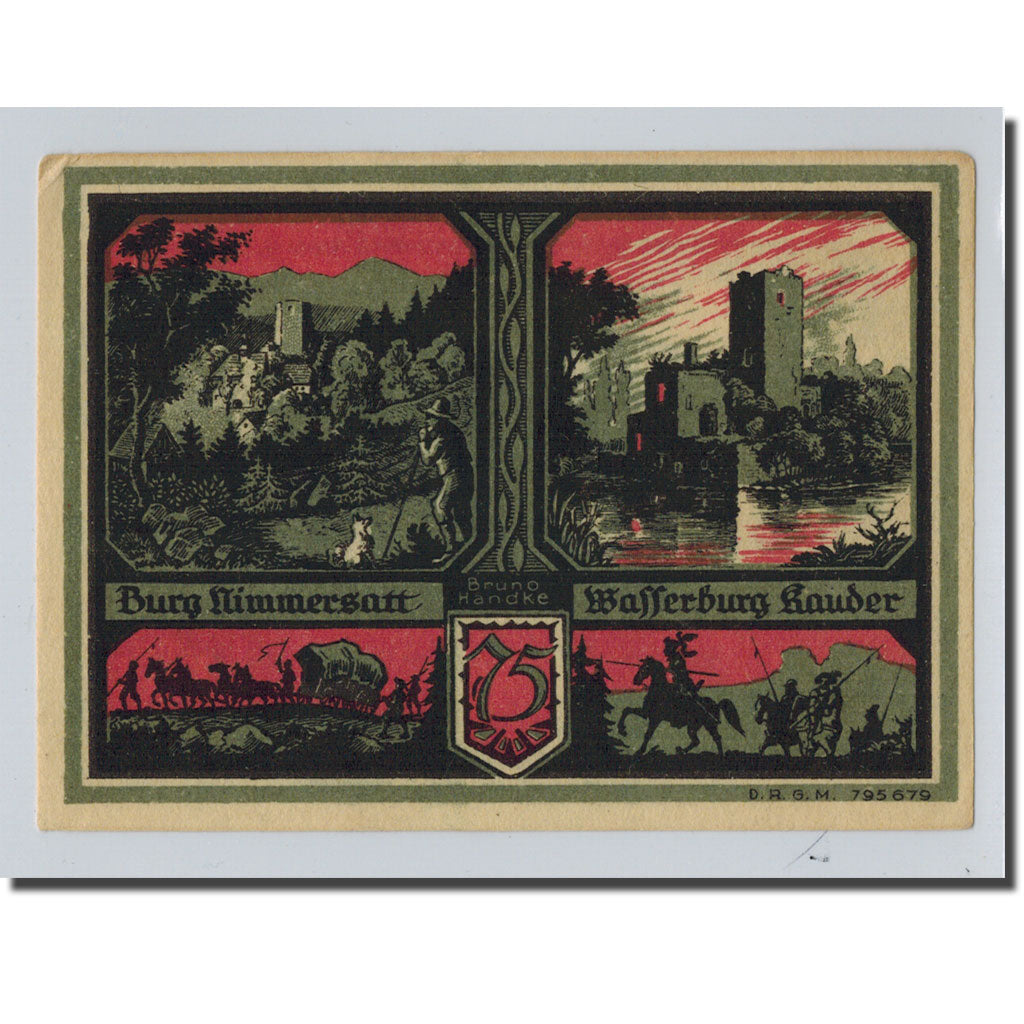 Banknot, Niemcy, Bolkenhain, 75 Pfennig, paysage, O.D, Undated, UNC(63)