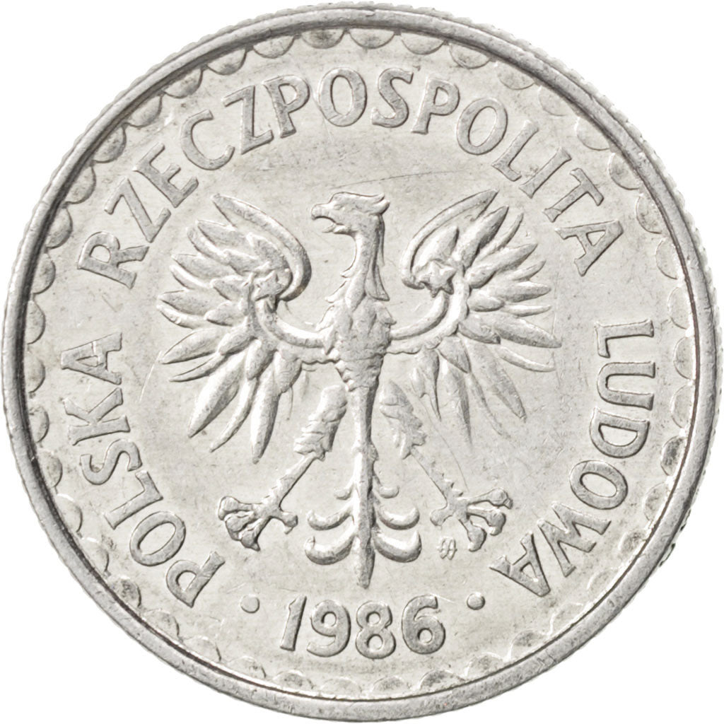 Pologne, 1 Zloty, 1986, Varsovie, KM 49.2
