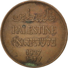 PALESTINE, 2 Mils, 1927, KM #2, AU(50-53), Bronze, 28, 7.70