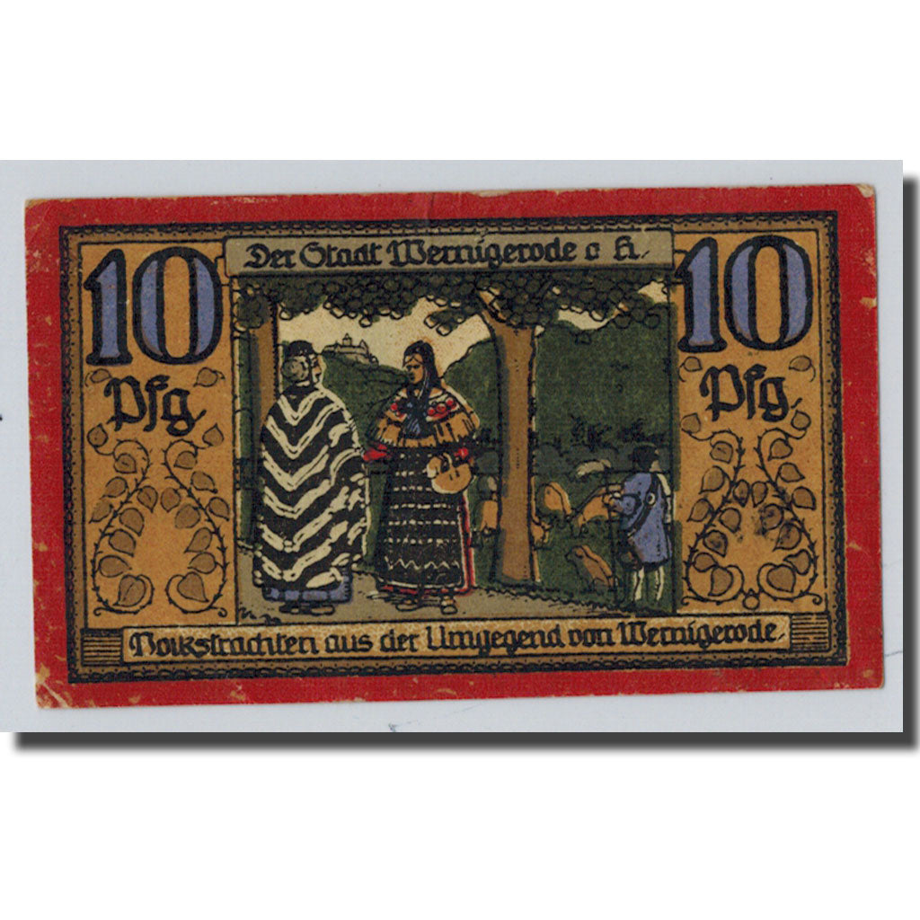 Banknote, Germany, Wernigerode, 10 Pfennig, personnage, 1921, 1921-04-1