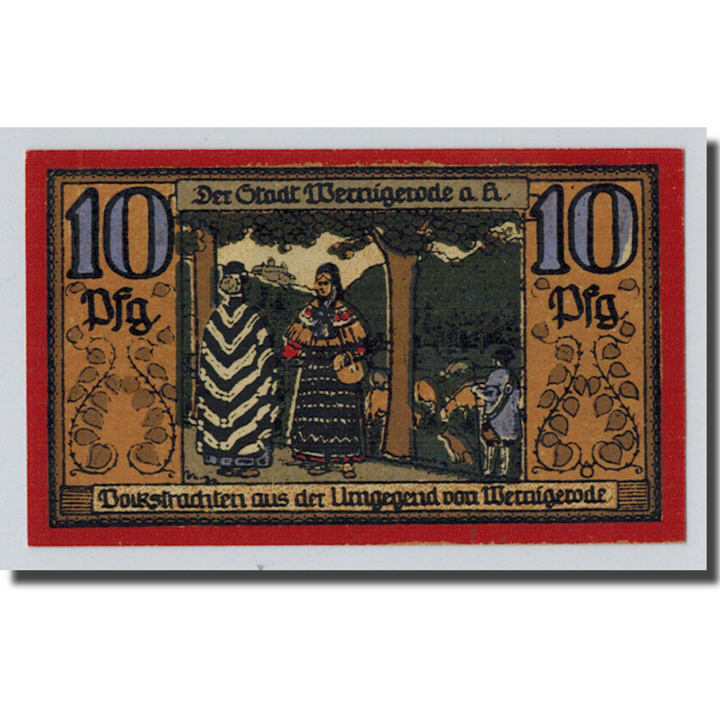 Banknote, Germany, Wernigerode, 10 Pfennig, personnage, 1921, 1921-04-1